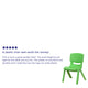 Green |#| 4 Pack Green Plastic Stackable School Chair with 10.5inchH Seat, Preschool Chair