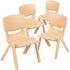 4 Pack Plastic Stackable School Chairs with 10.5" Seat Height
