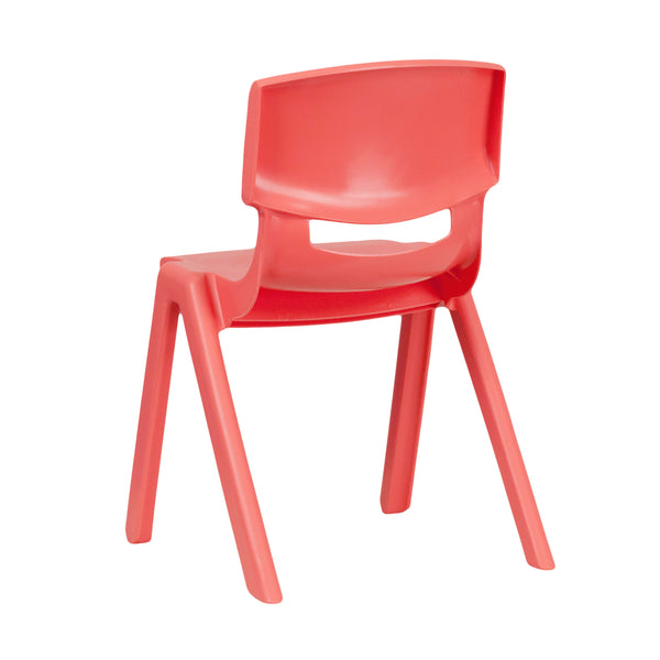 Red |#| 4 Pack Red Plastic Stack School Chair with 13.25inchH Seat, K-2 School Chair