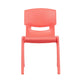 Red |#| 4 Pack Red Plastic Stack School Chair with 13.25inchH Seat, K-2 School Chair