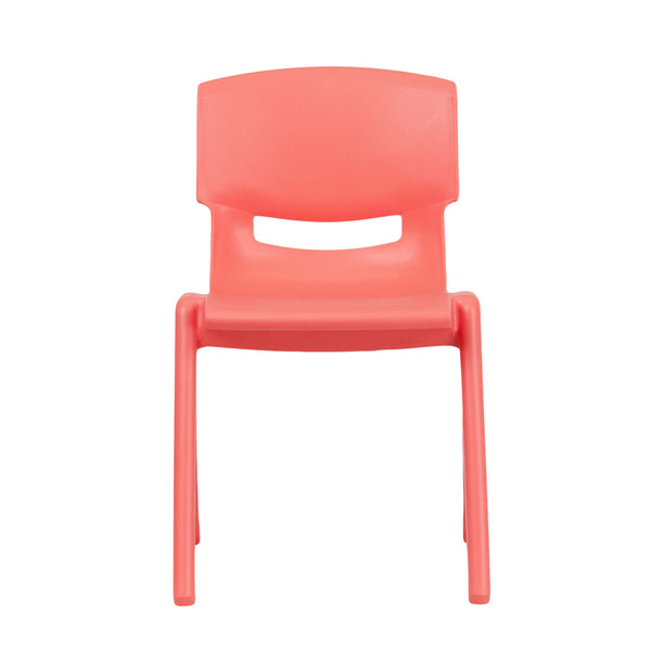 Red |#| 4 Pack Red Plastic Stack School Chair with 13.25inchH Seat, K-2 School Chair