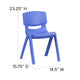 Assorted |#| 4 Pack Plastic Stackable K-2 School Chair with 13.25inchH Seat, Assorted Colors