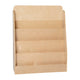 Commercial 4 Shelf Natural Birch and Poplar Plywood Book Display Stand for Kids