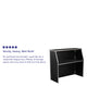 Black Marble |#| 4' White Laminate Foldable Bar - Portable Event Bar - Caterering/Bartendar Bar