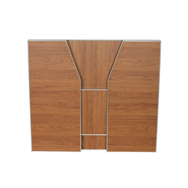 Maple Woodgrain |#| 4' Maple Laminate Foldable Portable Event Bar - Catering/Bartender Bar