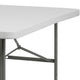 5-Foot Bi-Fold Granite White Plastic Folding Table with Handle - Event Table