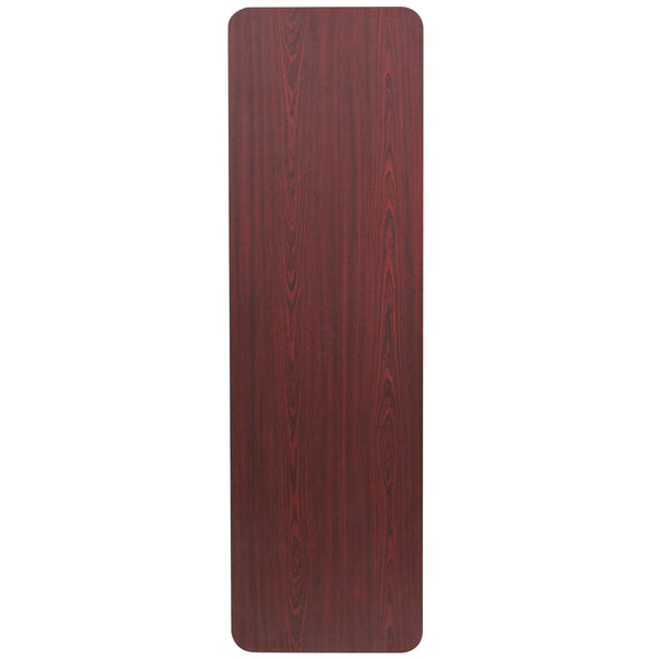 5-Foot High Pressure Mahogany Laminate Folding Training Table