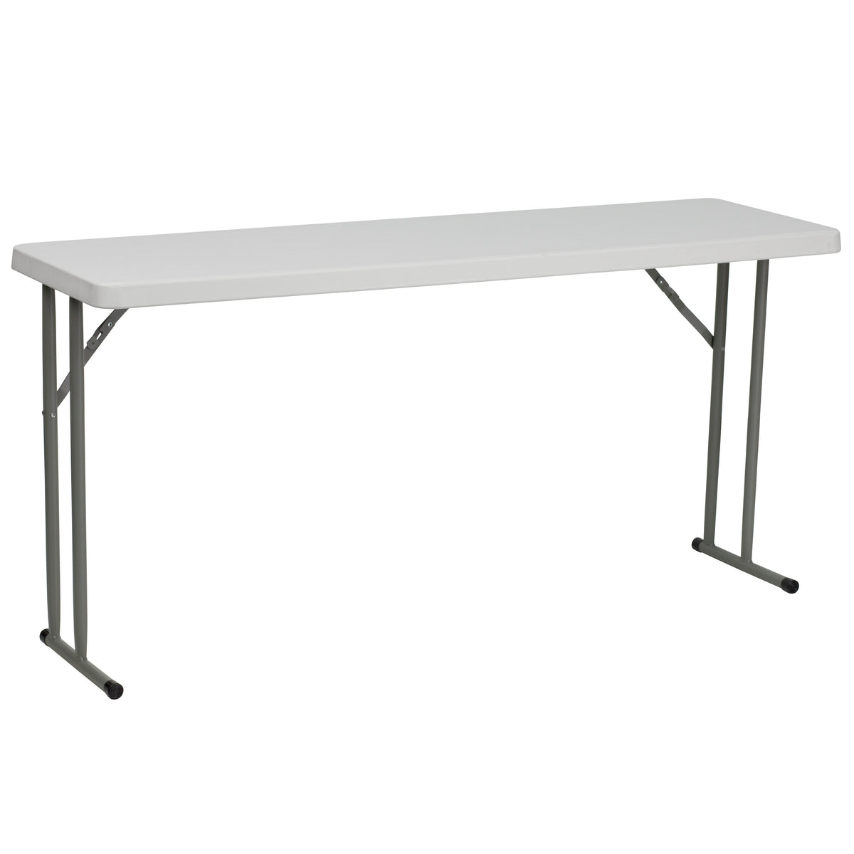 5-Foot Rectangle Granite White Plastic Folding Training / Seminar Table