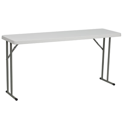 5-Foot Plastic Folding Training Table - View 1
