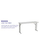 5-Foot Rectangle Granite White Plastic Folding Training / Seminar Table