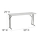 5-Foot Rectangle Granite White Plastic Folding Training / Seminar Table