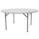 5-Foot Round Banquet and Event Folding Table Set with 8 Folding Chairs