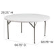 5-Foot Round White Plastic Folding Table - Banquet / Event Folding Table