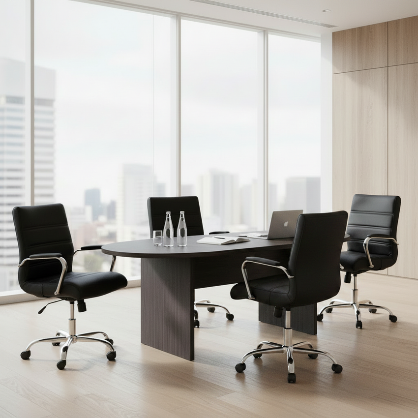 5 Piece Conference Set – All 4 Chairs Visible