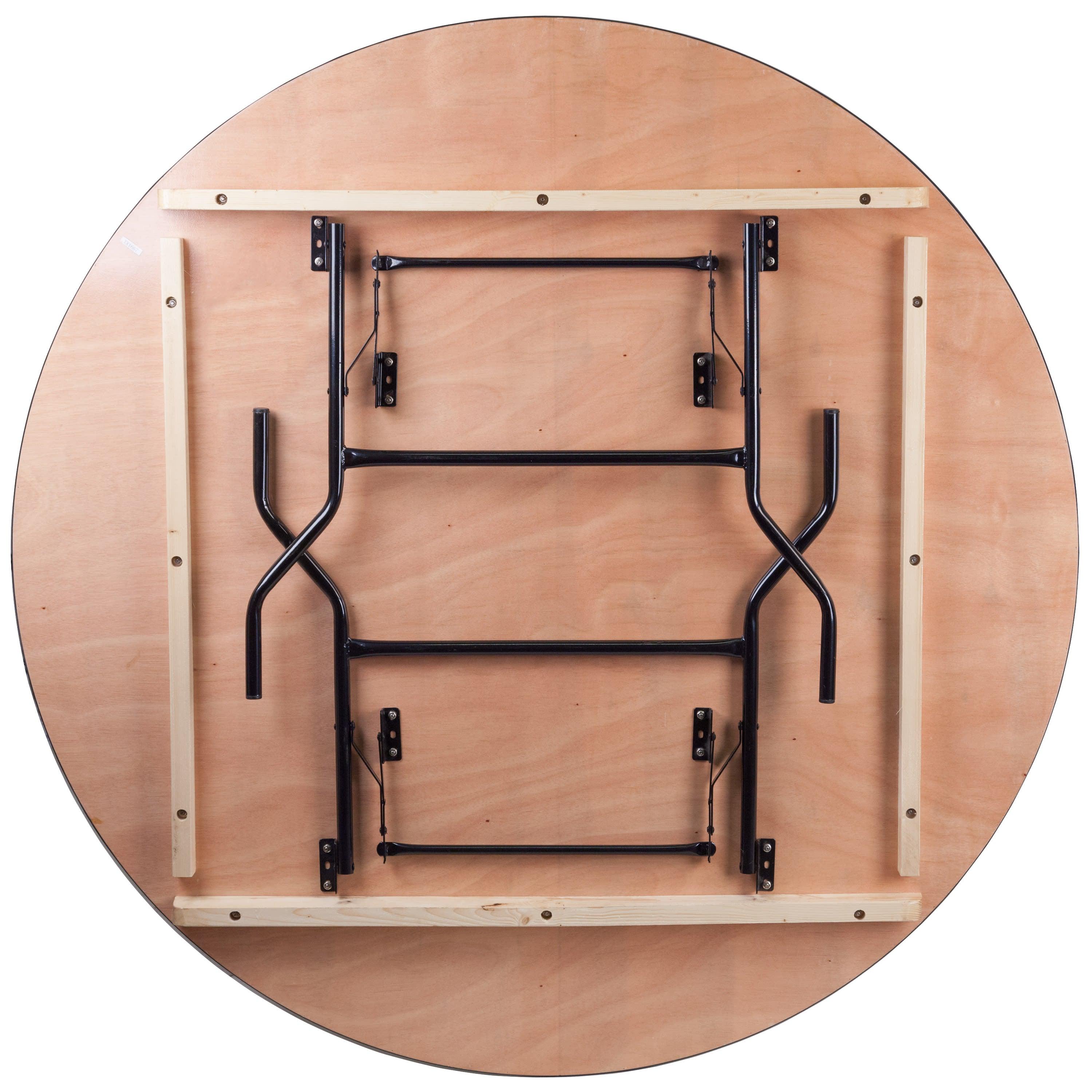66'' Round Wood Folding Table YT-WRFT66-TBL- – BizChair