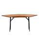 5.5 ft. x 2 ft. Serpentine Wood Folding Banquet and Hospitality Table