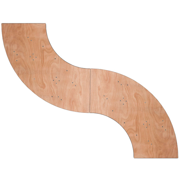 5.5 ft. x 2 ft. Serpentine Wood Folding Banquet and Hospitality Table