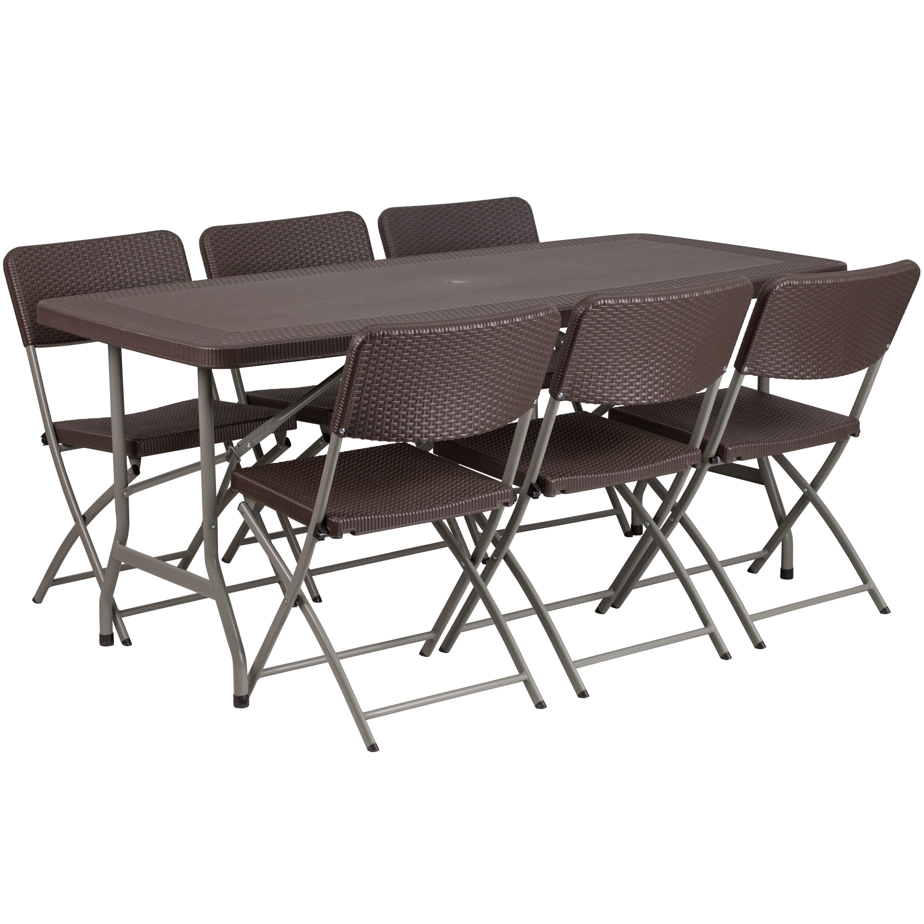 Indoor folding table and hotsell chairs