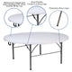 5.89-Foot Round Bi-Fold Granite White Plastic Banquet Folding Table with Handle