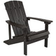 Slate Gray |#| Star & Moon Fire Pit with Mesh Cover & 4 Slate Gray Poly Resin Adirondack Chairs