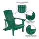 Green |#| Star and Moon Fire Pit with Mesh Cover & 4 Green Poly Resin Adirondack Chairs