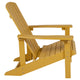Yellow |#| Star and Moon Fire Pit with Mesh Cover & 4 Yellow Poly Resin Adirondack Chairs