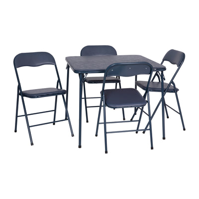 5 Piece Folding Card Table and Chair Set