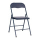 Navy |#| 5 Piece Navy Folding Card Table and Chair Set with Upholstered Table Top