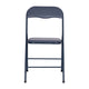 Navy |#| 5 Piece Navy Folding Card Table and Chair Set with Upholstered Table Top