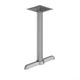 Silver |#| Commercial Silver Table T-Base with 3" Diameter Table Height Column - 5" x 22"