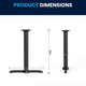 Black |#| 5" x 22" Restaurant Table T-Base with 3" Dia. Table Height Column