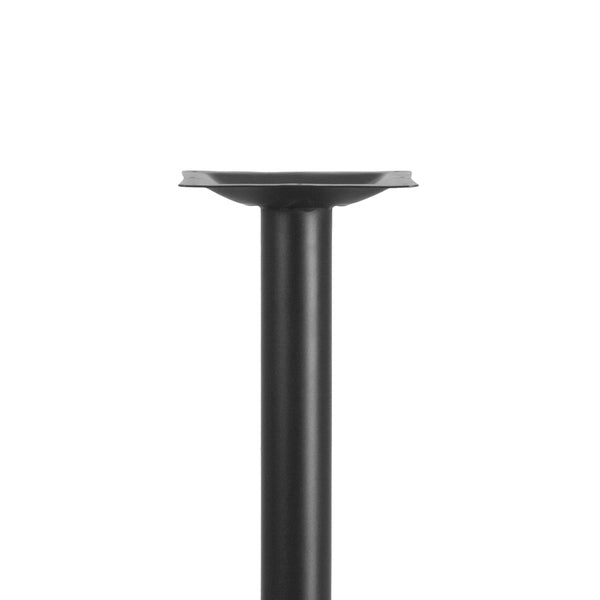 Black |#| 5" x 22" Restaurant Table T-Base with 3" Dia. Table Height Column