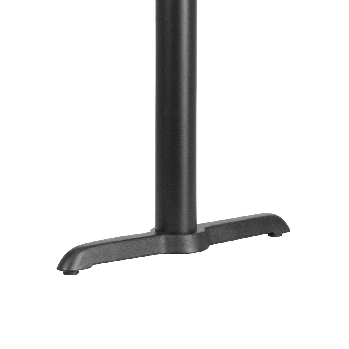 Black |#| 5" x 22" Restaurant Table T-Base with 3" Dia. Table Height Column