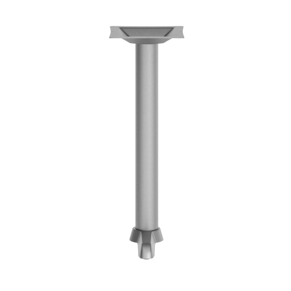 Silver |#| Commercial Silver Table T-Base with 3" Diameter Table Height Column - 5" x 22"
