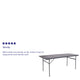 Dark Gray |#| 6-Foot Bi-Fold Dark Gray Plastic Folding Table with Carrying Handle