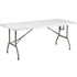 6-Foot Bi-Fold Plastic Banquet and Event Folding Table with Carrying Handle