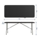 Black |#| 6-Foot Bi-Fold Granite Black Plastic Folding Table with Carrying Handle