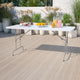 6-Foot Height Adjustable Granite White Plastic Folding Event Table
