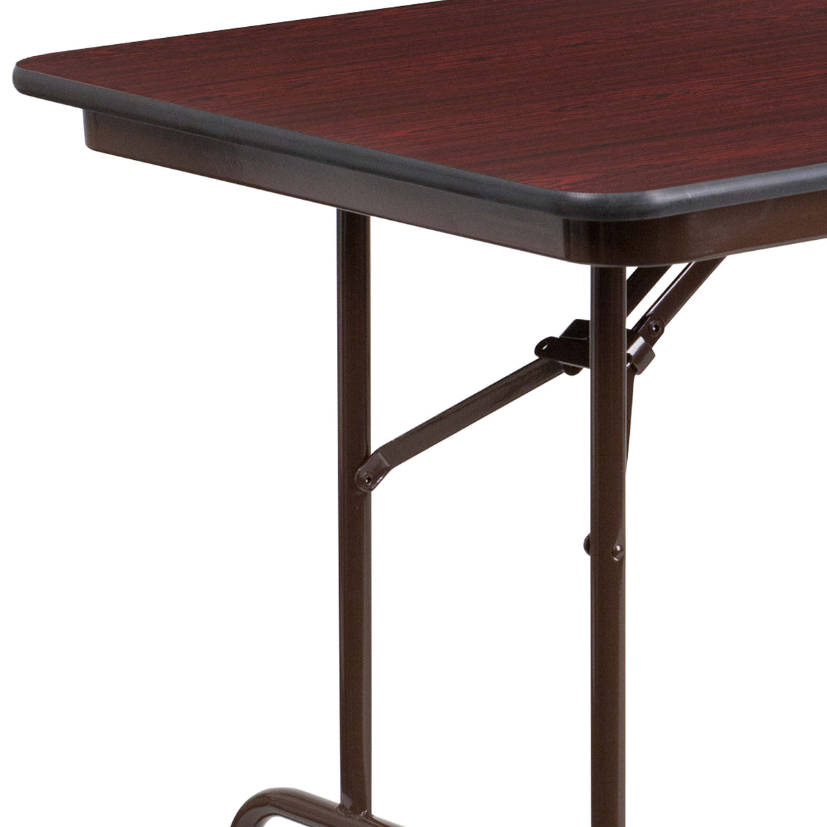 6-Foot High Pressure Mahogany Laminate Folding Banquet & Catering Table