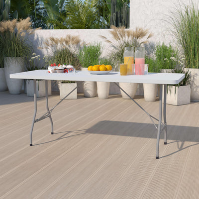 6-Foot Plastic Folding Table - View 2