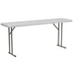 6-Foot Granite White Plastic Folding Training and Event Table