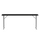 Black |#| 6-Foot Inch Rectangle Black Plastic Folding Training / Seminar Table