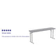 Gray |#| 6-Foot Inch Rectangle Gray Plastic Folding Training / Seminar Table