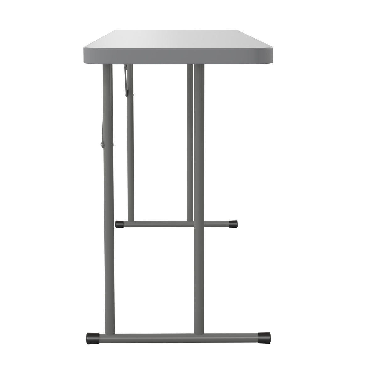 Gray |#| 6-Foot Inch Rectangle Gray Plastic Folding Training / Seminar Table