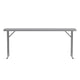 Gray |#| 6-Foot Inch Rectangle Gray Plastic Folding Training / Seminar Table