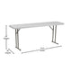 Granite White |#| 6-Foot Inch Rectangle Granite White Plastic Folding Training / Seminar Table