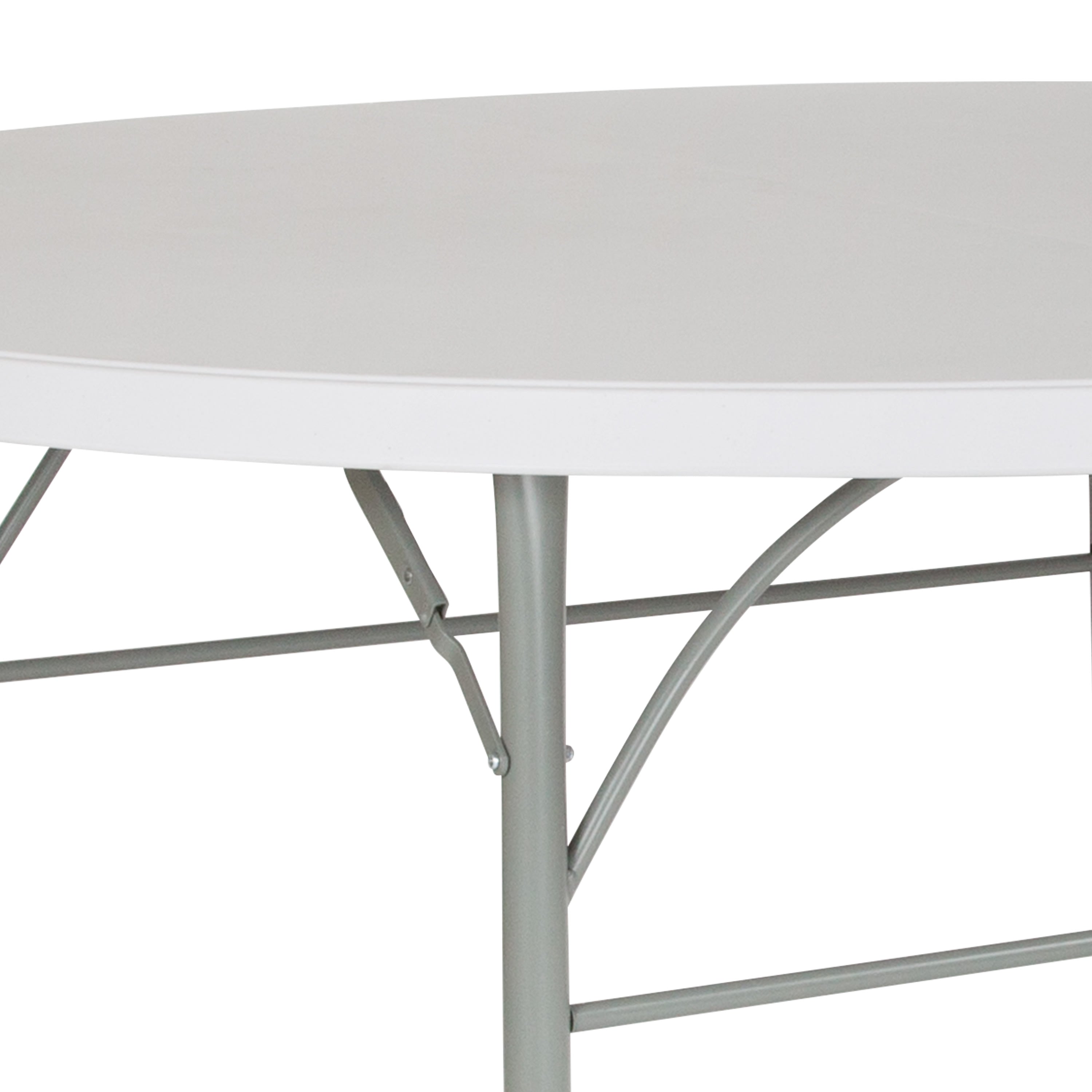 72 round outlet plastic table