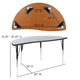 Grey |#| 60inch Half Circle Wave Collaborative Grey Adjustable Height Activity Table