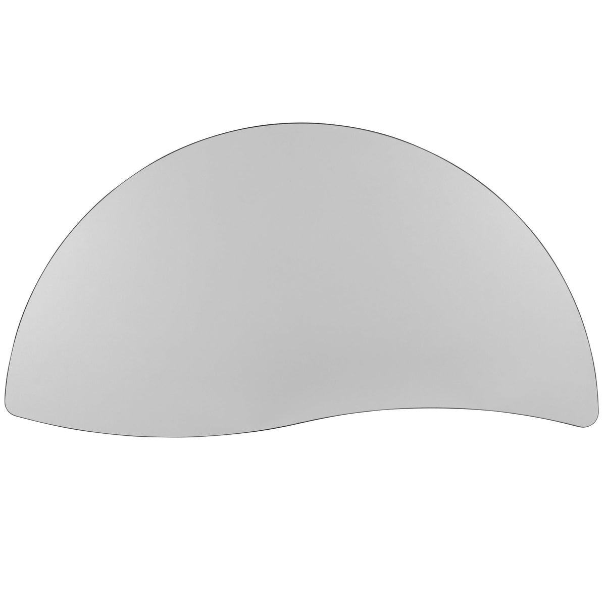 Grey |#| 60inch Half Circle Wave Collaborative Grey Adjustable Height Activity Table