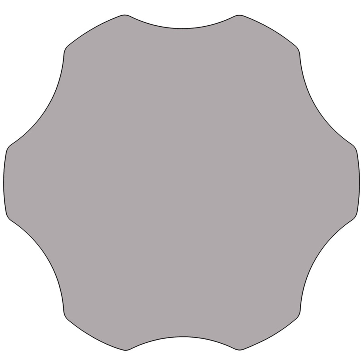 Gray |#| 60inch Flower Grey Laminate Activity Table - Standard Height Adjustable Legs